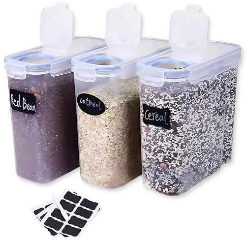 GRANZ Airtight Food Storage Container Pack of 3| Food Storage Container with lid | Kitchen storage & Food Container Set | Cereal & Dry Food Storage Containers for Sugar,Flour etc