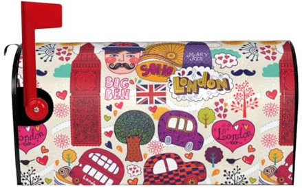 school newspaper in English print Magnetic mailbox cover unique garden decoration, fit for enhancing your mailbox style