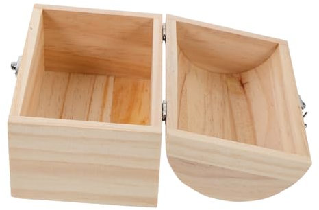 FUTUREORYY Holzschatulle Zum Basteln Unbemalt Aus Massivem Holz Kleine Aufbewahrungsbox Mit Deckel Für Schmuck Kleinigkeiten Und Geschenke Rustikales Design Zum Selbermachen
