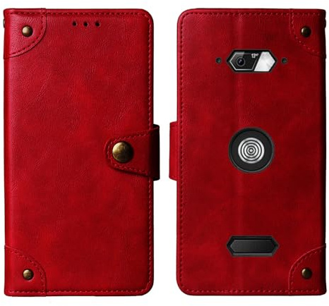 Cheshaoping Housse Téléphone Case Gel TPU Silicone Skin pour Crosscall Core M5 4.95 Coque Étui Cas Couverture Antichoc Cover Case (Rouge)