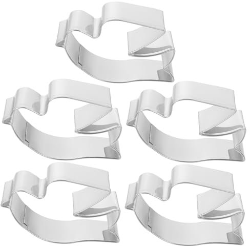 Zerodeko 5pezzi Tagliabiscotti Acciaio Resistente Forma Colomba Pestellini Stampo Fondente Cookie Cutter Stampo Biscotti Per Dolci Decorazione Fai Da Te