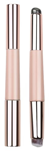 Duroecsain Aplicador de labios, bálsamo labial - exfoliante labial de silicona | Diseño de doble cabeza reutilizable portátil ayudante para mujeres hombres piel cosmética corrector de uñas faciales
