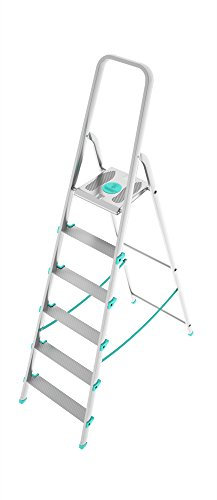 COLOMBO Scala Pieghevole in Alluminio 3/4/5/6/7/8 Gradini – Struttura Robusta con Piattaforma Antiscivolo, Gradini Senza Rivetti, Portata 150Kg – Conforme EN131 TÜV-GS – Made in Italy