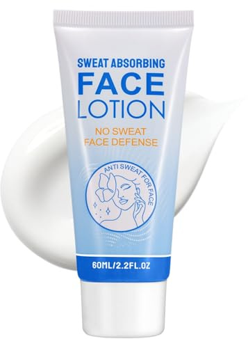 Antitranspirant für Gesicht, Sweat Absorbing Face Lotion, Anti Schweiß für Gesicht, Deodorant Creme für Herren & Damen, Vegan Gesichtscreme Für Trockene & Fettige Haut, Leicht & Nicht Fettend, 60ml