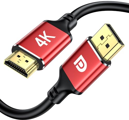 Ohmvolta 4K DisplayPort auf HDMI Kabel 2m, UHD 2K@120 Hz, 4K@30 vergoldetes unidirektionales DP-Stecker (männlich) auf HDMI-Stecker (männlich) mit Audio und Video, kompatibel mit Monitoren/Projektoren