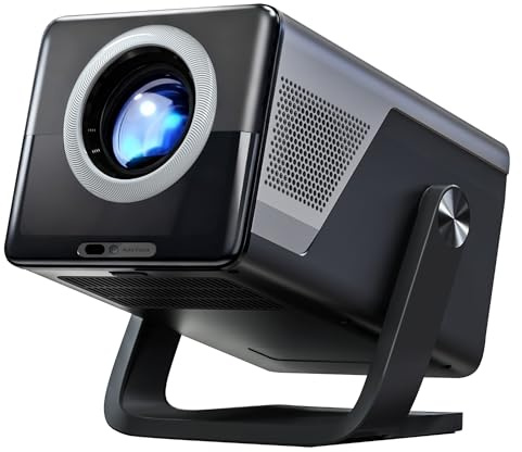 8K unterstützter Android 14 OS Smart Projektor, 2000ANSI Mini-Projektor mit Autofokus, 0,8:1 Kurzwurf für 60-200 Zoll Bildschirm, WIFI6 & BT5.4, Heimkino-Outdoor-Projektor