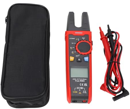 Jeffergarden Pinza Amperimétrica Digital Probador de Corriente de Voltaje Portátil de Alta Precisión Electricistas Bomberos Técnicos de Redes, Compacto y Eficiente, Aplicaciones Versátiles, Ideal