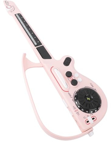 CHICIRIS Gitarre für Kleinkinder, Schnurloses Kindermusikinstrument mit Berührungsempfindlichem Griffbrett, Pädagogisches Lernspielzeug für Vorschulkinder und Kleinkinder (Rosa)
