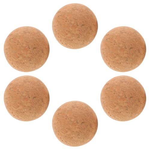 Toyvian 6 Stück Weicher Kork Fußball für Tischfußball mit Präzisem Passspiel und Kontrollierten Schüssen für Büro und Kleiner Tischkicker Spiele