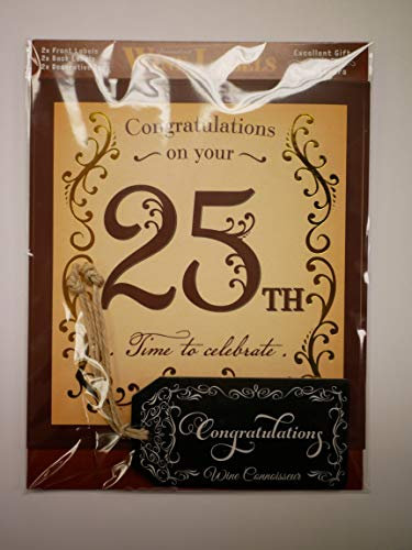 Mulberry Studios 25th Etiqueta de vino, 2 etiquetas delanteras y traseras y 2 etiquetas