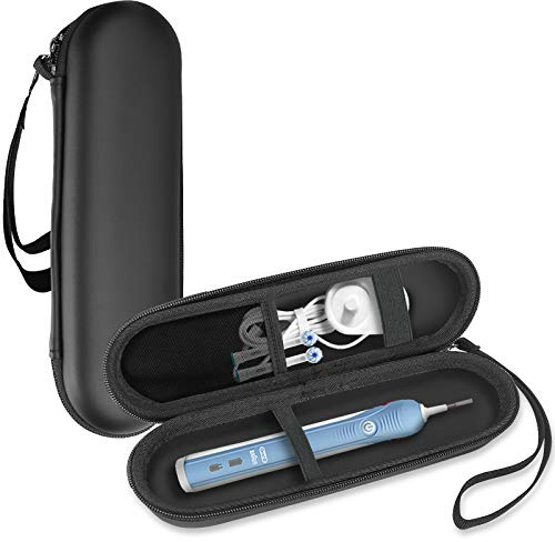 ProCase Resefodral för Oral-B elektrisk tandborste, hård bärväska hållare behållare –Svart | Passar Oral-B Pro/IO-serien och Sonicare, hårt EVA-fodral, förvaringsväska hållare med nätficka