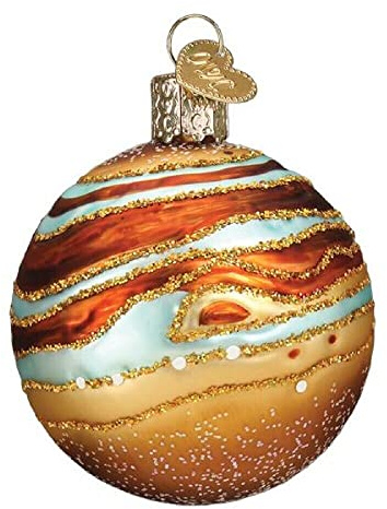 Old World Christmas Jupiter Glass Blown Ornament for Christmas Tree, Handcrafted Holiday Decoration, Outer Space Collection