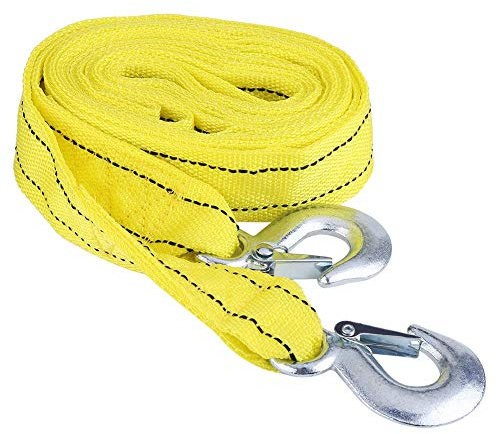 4 Meter Länge 5 Ton Last Auto Anhänger Schleppseil Strap mit Haken Notfall Fahrzeug Werkzeug