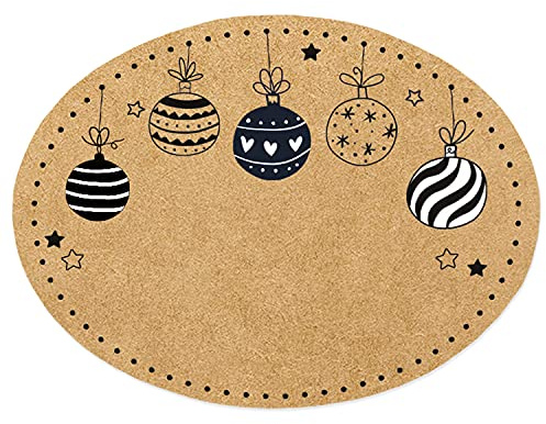 Logbuch-Verlag 200 Weihnachtsaufkleber 6x4 5 cm Rolle Premium Namensaufkleber Kraftpapier beschreibbar für Geschenke Made in Germany