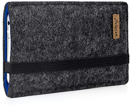 stilbag Handyhülle Finn für Samsung Galaxy S20 FE | Smartphone-Tasche aus Filz | Kompatible Schutzhülle | Handytasche Made in Germany (Anthrazit - schwarz)