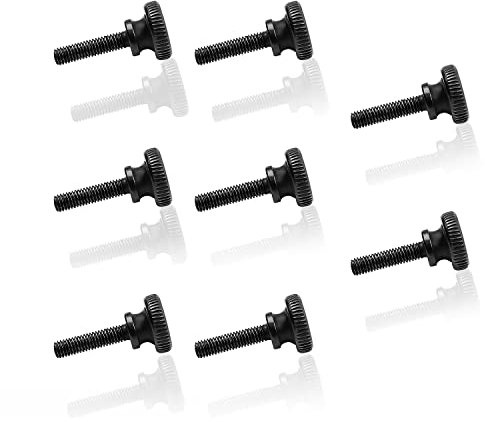 KINHARD 8 Stück Rändelschraube, M5 x 20 mm Flachkopfschrauben, Flügelschraube für Mechanische Geräte, Instrumentierung, Haushaltsgeräte