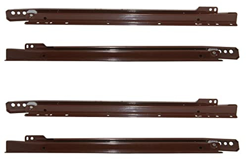 bricoleva.it KIT Guide per Cassetti Scorrevoli e Cassettiere ad Estrazione Totale non Ammortizzate Marroni in più Varianti Misura 55 cm Confezione da 2 coppie