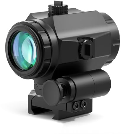 Feyachi Red Dot Magnifier Vergrößerer 3X mit Flip-to-Side-Montage | Airsoft Magnifier für Rotpunktvisiere, Windage- und Elevationseinstellungen für 20/22 mm Picatinny/Weaver-Schienen