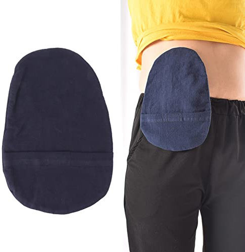 Stomabeutel Abdeckung, Kolostomie Beutel Abdeckung, Weicher Baumwoll Kolostomiebeutelbezug waschbar wiederverwendbar atmungsaktiv Stomabeutelbezug für ältere Patienten(Marine)