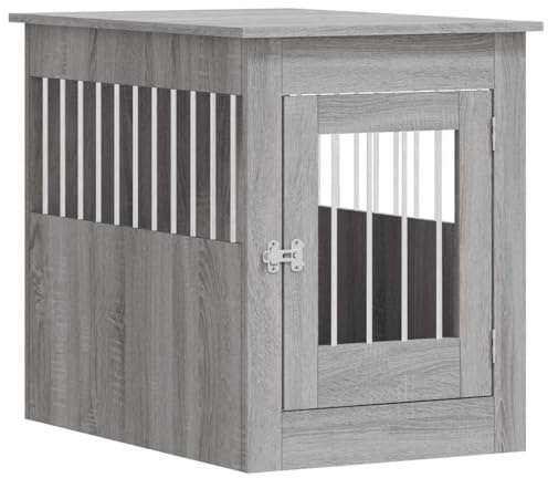 vidaXL Hundekäfig im Möbelstil Grau Sonoma 55x80x68 cm Holzwerkstoff