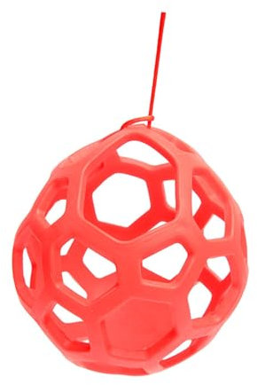 Pferde Leckerli Ball, Futterball, Hohles Heu Futterspielzeug, Hängende Fütterung für Hase, Schaf, Rot
