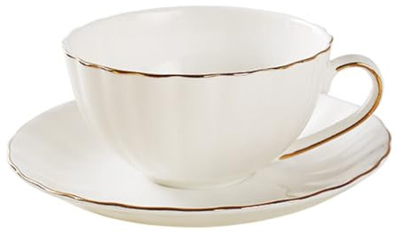 Cabilock Ensemble Tasse Et Soucoupe En Porcelaine Tendre Service À Thé Et À Café 2 Pièces Vaisselle En Porcelaine Pour