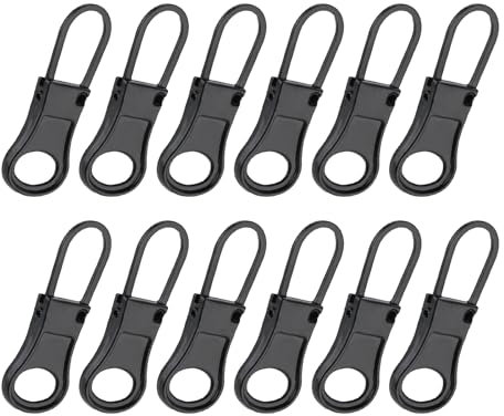 Landrain 12 Stück Metall Abnehmbare Reissverschluss Reißverschluss Zieher Zipper Ersatz