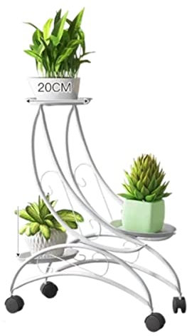 DDNGEJ Pflanzenregal Pflanzenständer Blumenständer 3-lagiger Blumenständer aus Schmiedeeisen Einfacher ländlicher Blumentopfständer Indoor Outdoor Decor Pflanzenregal Pflanzenregale Flo