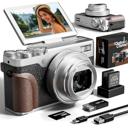 G-Anica Appareil photo numérique 4K et 56MP K100 (Argent)