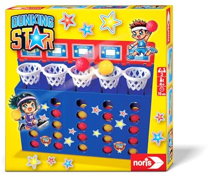 Noris 606062095 Dunking Star - The Fast Throwing and Skill Game for the Whole Family, from 4 Years, for 2 Players