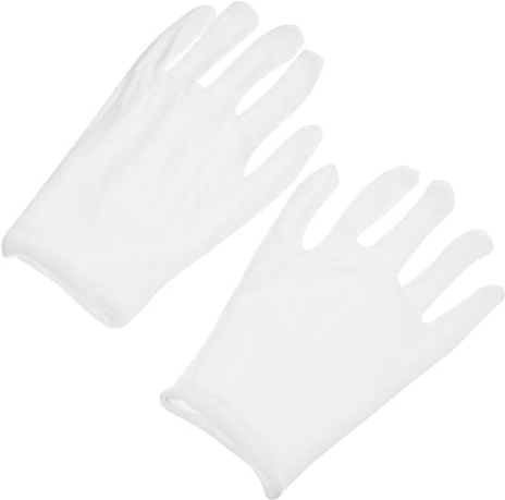 KICHOUSE Weiße Arbeitshandschuhe Für Herren 6er-pack Weiche Baumwollhandschuhe Für Die Handhabung Und Inspektion Von Schmuck Größe L
