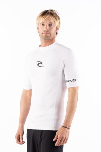 Rip Curl Herren Kurzarm-Rashguard - UPF 50+ Sonnenschutz, Enganliegendes Surfshirt