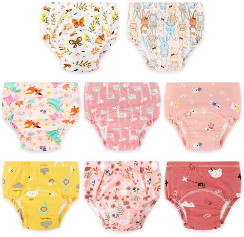 UNIFAMILY Lot de 8 Culotte Apprentissage Propreté Fille bébé Culotte d Apprentissage Enfant Fille de 5 Ans