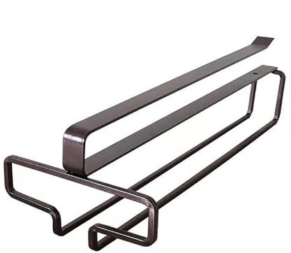 GLMGBP Estante para Copas de Vino, Colgador de Metal Resistente para Debajo del gabinete, Estante Industrial para Copas de Vino, para decoración de Barra de Cocina (Color marrón)