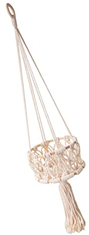 GLEAVI Panier Suspendu De Rangement Pour Fruits Et Légumes Panier Décoratif Corde De Coton Tissé Boîte De Rangement Suspendue