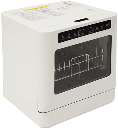 HUOMMGS Mini lavastoviglie 6-8 su misura, lavabile in lavastoviglie, 800 W, con 4 modalità di pulizia, piano del tavolo, lavastoviglie con indicatore LED, campeggio, lavastoviglie per dormitori