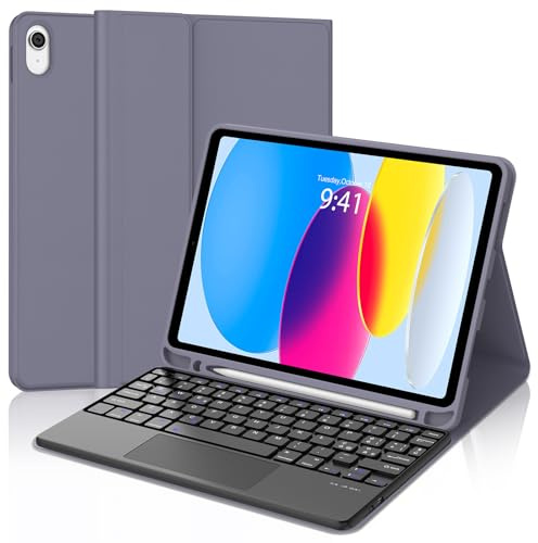 Occtingkind Custodia con Tastiera e Touchpad per iPad 11 Generazione A16 2025 11, Senza Retroilluminazione, Tastiera Bluetooth per iPad 10 Generazione 2022 10,9, Italiano QWERTY USB-C, Lavanda
