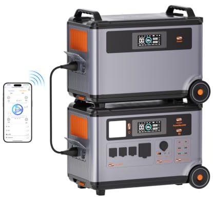 PowerMax 6000 Stromstation mit dedizierter Zusatzbatterie 6000W/7200Wh, Kapazitätserweiterung von 3600Wh auf 7200Wh, Solar-Generator für Haushalts-Notstromversorgung und Notfälle