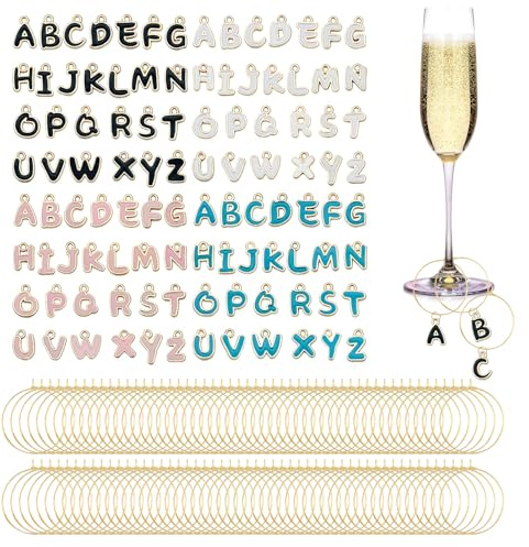 APKOL 40 Pezzi Segnabicchieri Marcatori di Ciondoli per Bicchieri di Vino,Tema marino Segna Bicchieri Calici Charms,Ciondoli per Distinguere i Bicchieri da Vino per Champagne Cocktail Decorazioni
