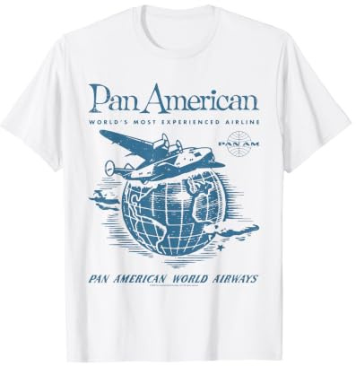 Pan Am World Airways Around the Globe Vintage Advertisement T-Shirt