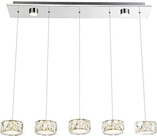 GLOBO Hängeleuchte Chrom 48 W AMUR chrome 82 x 16 x 120 cm