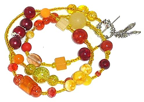 SSH-Design - Wickelarmband - gelb, orange & rot -