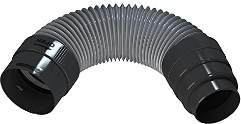 Anschlussrohr für Entlüfterkamine Flexibles Plus 125 mm mit Reduzierstück | Geeignet für Anschluss von Dunstrohren Entlüftern Innovative Befestigung mit Riegel Flexible Struktur, Parotec