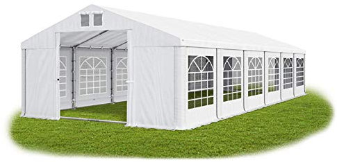 Das Company Tenda per Feste bianco 6x12m Impermeabile 580 g/m2 PVC tetto modulare Costruzione Summer Floor sul Fondo