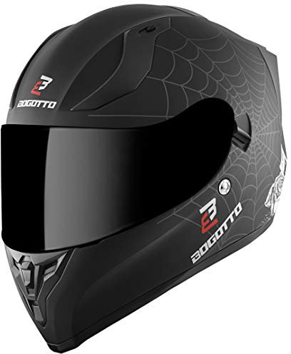 Bogotto V128 Grim Helm, schwarz/grau/dekor, XL