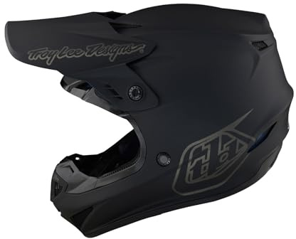 Troy Lee Designs GP Helmet (2025) for Motocross MX Off-Road, Mono Black, Medium