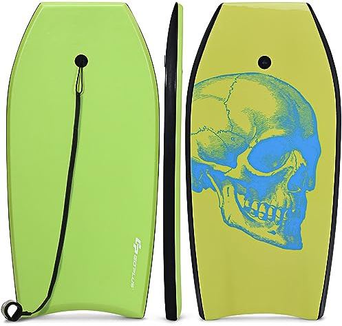 COSTWAY Bodyboard, Schwimmbrett Schwimmboard, Surfbrett Kinder und Erwachsene , Surfboard, Sup-Board 104x51x6cm (Grün und blau)