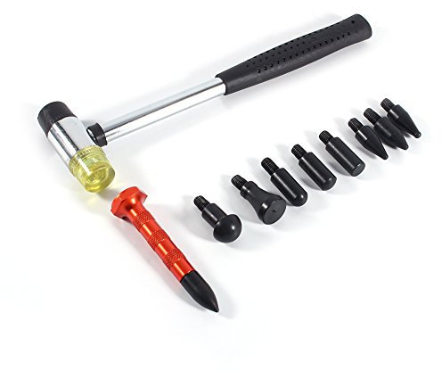 10 Piece Dent Removal Tool Set, Car Dents Repair Dent Remover Puller Knock Down Head Tap Down Tools Set Dent Ding Hammer Dent Repair Hammer