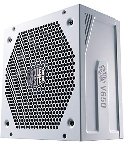 Cooler Master V650 Gold - V2 Bloc d'alimentation, Prise EU - 650W, 80 Plus Gold, Modulaire, Alimentation PC ATX, Ventilateur FDB 135mm, Mode Semi-Passif, Garantie 10 Ans, Câbles 16AWG PCI-e - Blanc