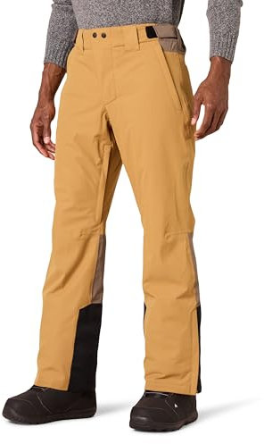 Amazon Essentials Herren Skihose, wasserdicht, isoliert, Schwarz / Gold, Farbblock, Größe M
